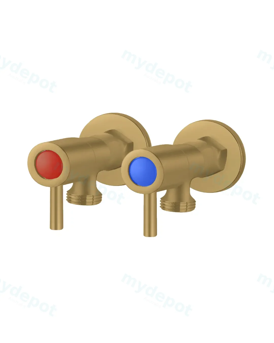 Pentro Brushed Yellow Gold G 3/4" Washing Machine Taps SET
