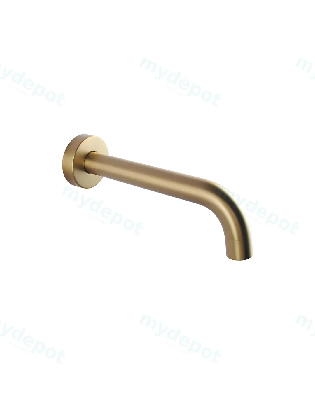 Pentro Brushed Yellow Gold Round Bath Spout