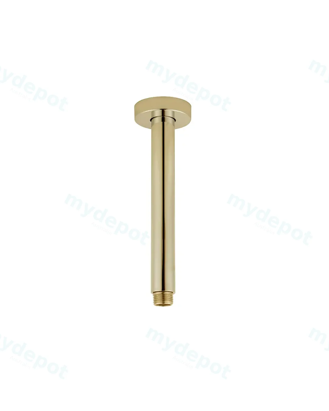 Pentro Brushed Yellow Gold Round Ceiling Shower arm 200mm