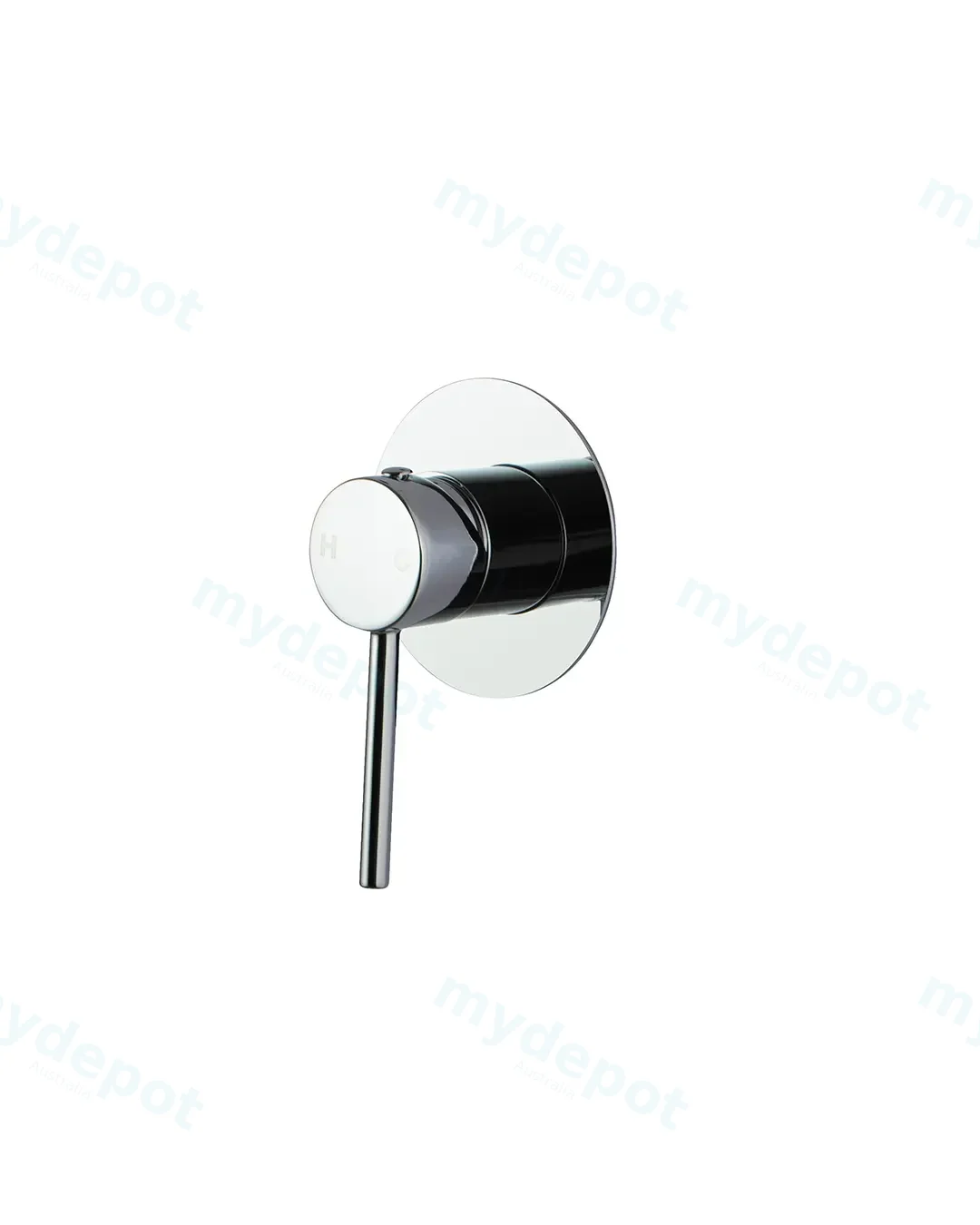 Pentro Chrome Round Shower Mixer Tap with 65mm cover plate