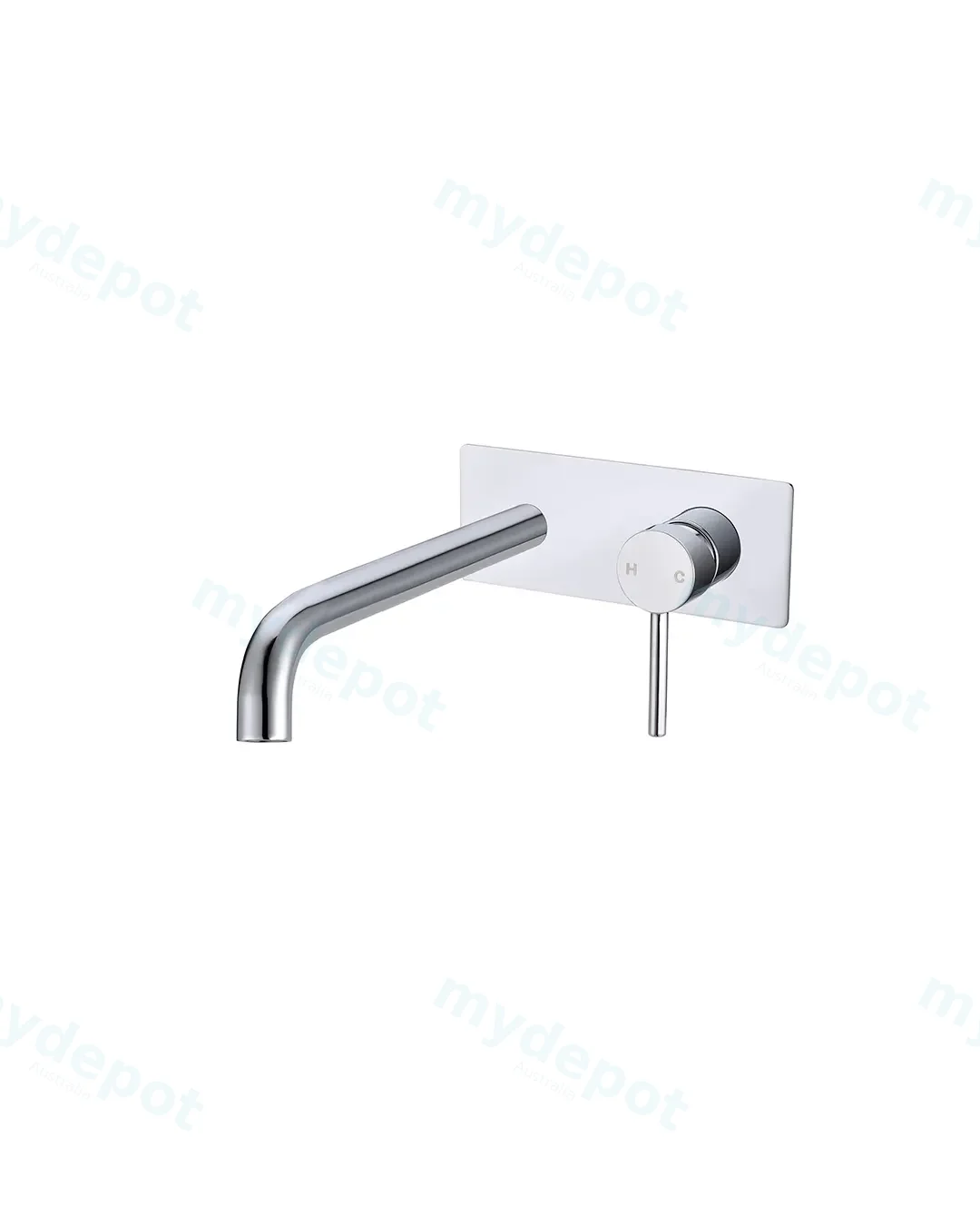 Pentro Chrome Wall Mixer With Round Spout