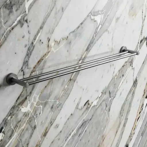 Pentro Gun Metal Grey Double Towel Rail 790mm(Cuttable)