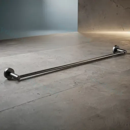 Pentro Gun Metal Grey Single Towel Rail 790mm(Cuttable)