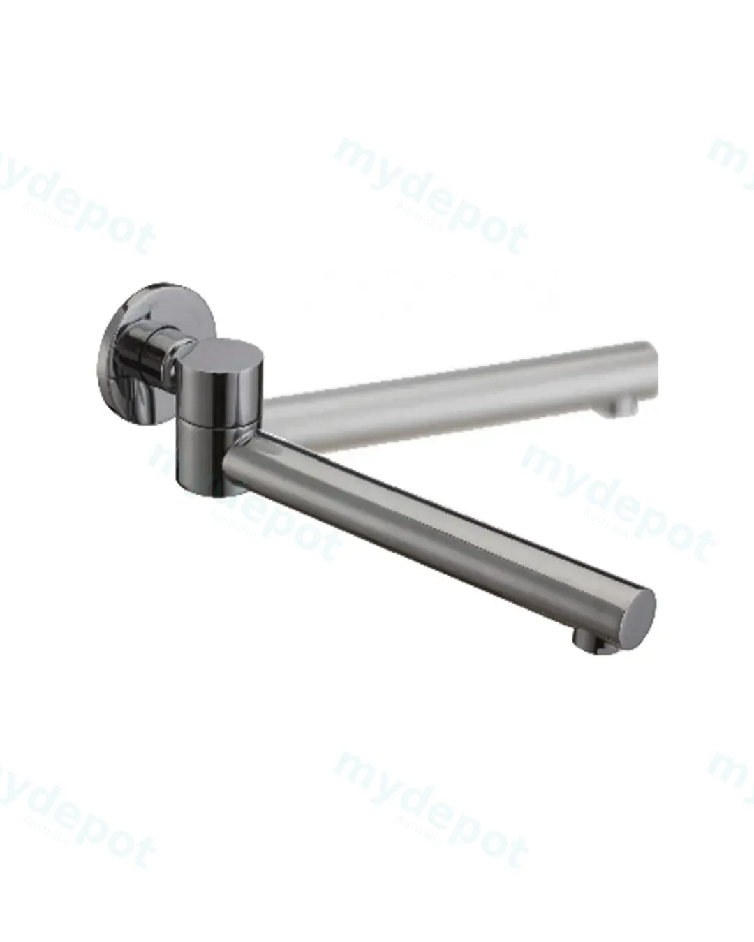 Pentro Gun Metal Grey Swivel Round Bath Spout