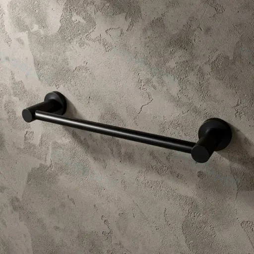 Pentro Matte Black 300mm Towel Rail