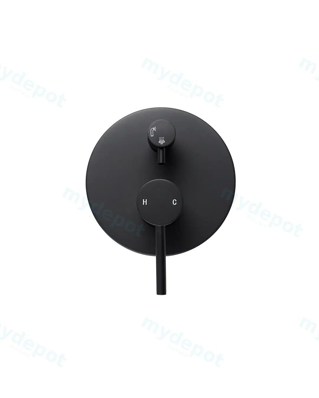 Pentro Matte Black Round Shower Mixer