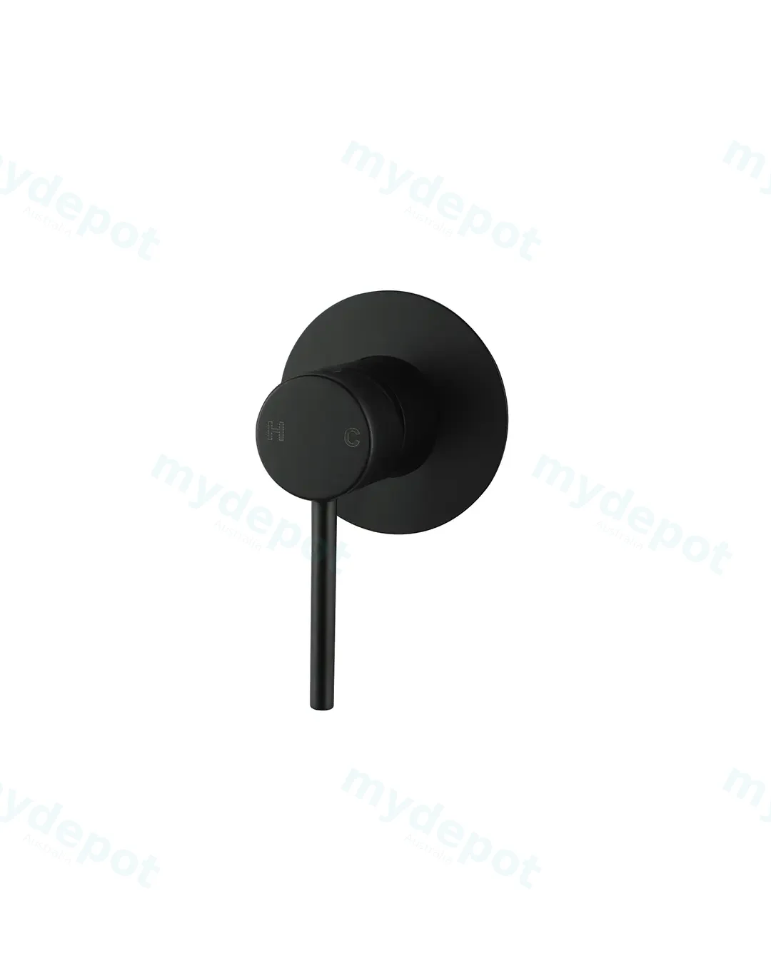 Pentro Matte Black Round Shower Mixer Tap with 65mm Cover plate