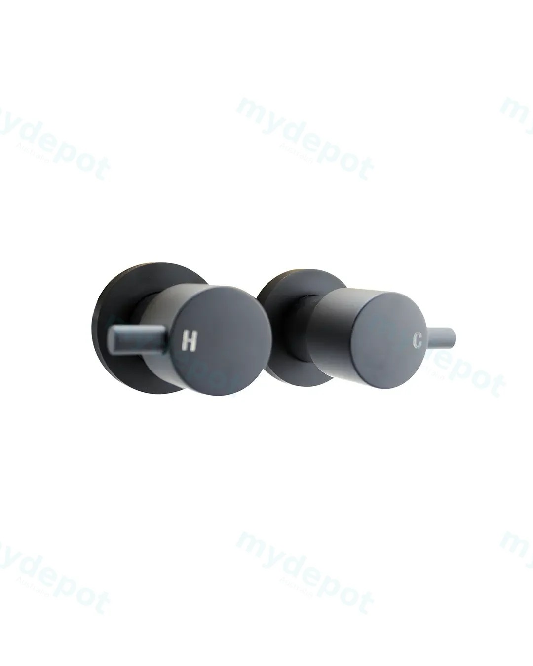 Pentro Matte Black Round Shower Taps