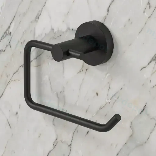Pentro Matte Black Toilet Roll Holder