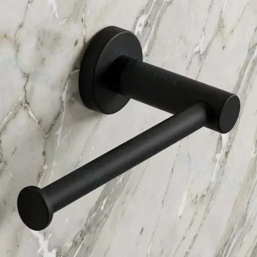 Pentro Matte Black Toilet Roll Holder