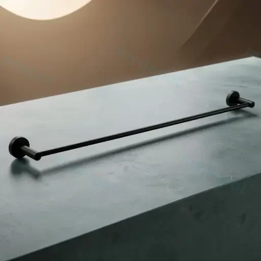 Pentro Matte Black Single Towel Rail 790mm(Cuttable)