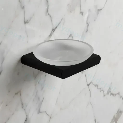 Persano Matte Black Zinc Alloy Soap Dish