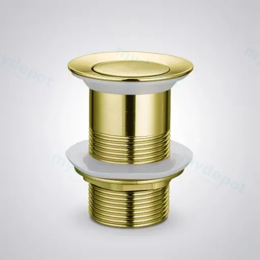 Pop-up Waste Basin Non Overflow 32mm Brushed Gold