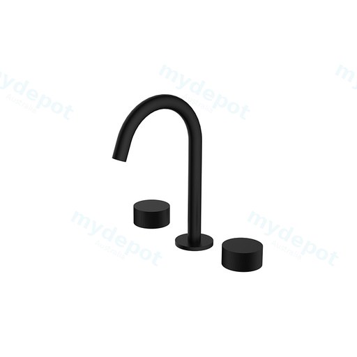 Qi Rund Wall Top Assembly Ceramic Quarter Turn Disc Spindles Matte Black