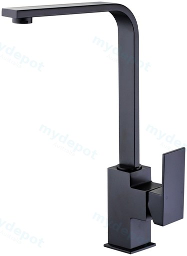 Rosa Rectangle Handle Sink Mixer Matt Black Lead Free
