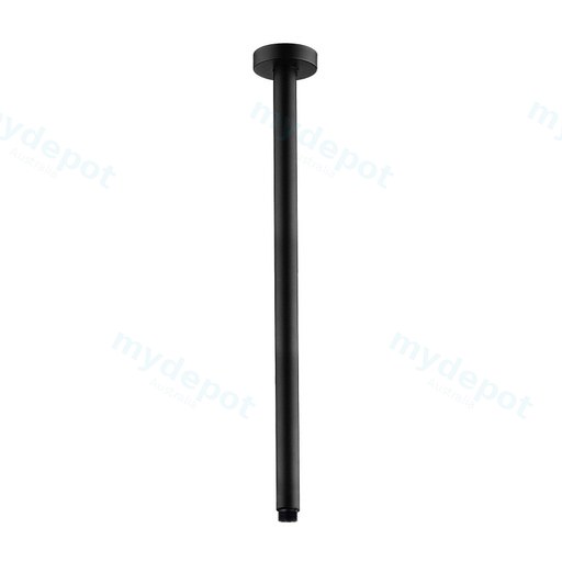 Round Black Ceiling Shower Arm 600mm