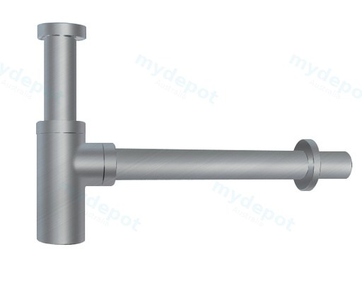 Round Brushed Nickel Bottle Trap 32mm