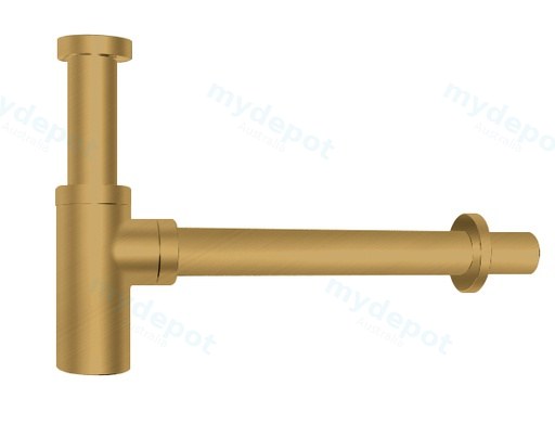 Round Brushed Yellow Gold Bottle Trap 32mm