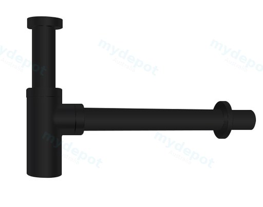 Round Matte Black Bottle Trap 32mm