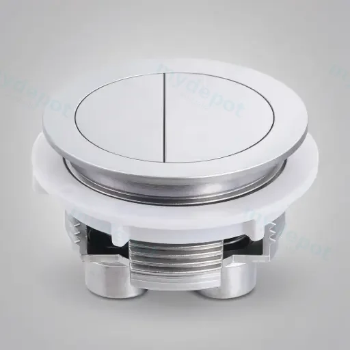 Round Press Button Chrome