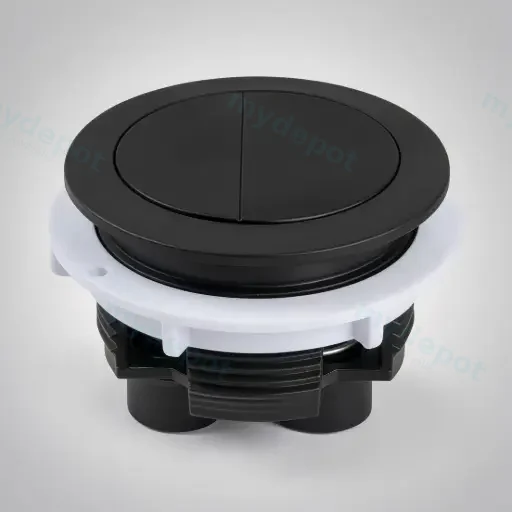 Round Press Button Matte Black