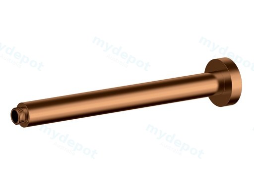 Round Vertical Shower Arm Brushed Copper