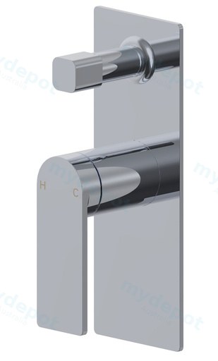 Ruki Chrome Wall Mixer With Diverter