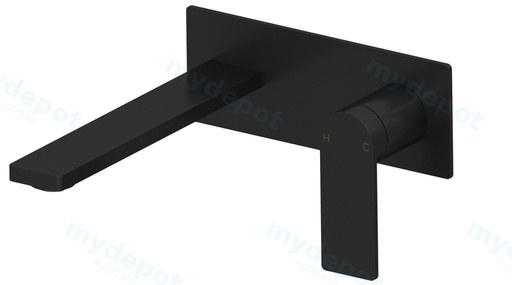 Ruki Matt Black Wall Basin Mixer Lead Free
