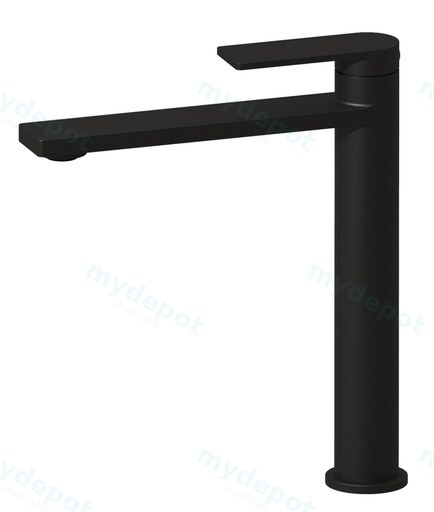Ruki High Rise Basin Mixer Matt Black Lead Free