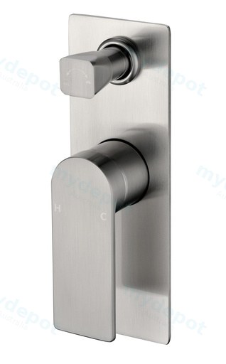 Ruki Wall Mixer with Diverter(Brushed Nickel)