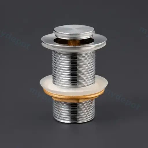 Run Chrome 32mm Brass Pop-Up Waste No Overflow