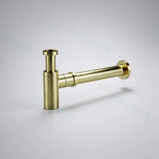 Rund Brass Bottle Trap Brush Gold
