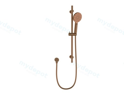 Rund Brass Brushed Bronze Sliding Rail With 3 Spray Function Hand Shower Head