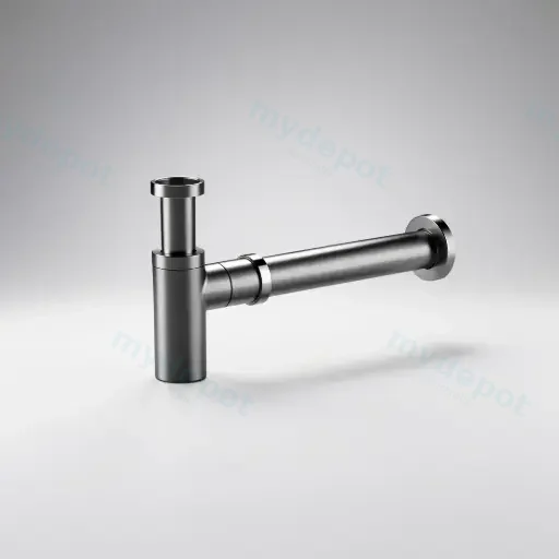Rund Brass Bottle Trap Brushed Gun Metal
