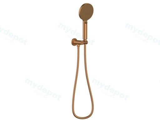 Rund Brushed Bronze 3 Spray Hand Shower On Bracket