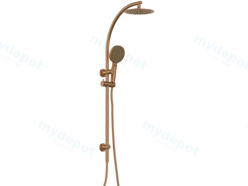 Rund Brushed Bronze Sliding Rail With 3 Spray Function Hand Shower
