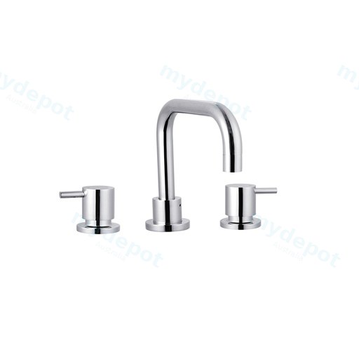 Rund Premium Dr Brass Basin Set - Quarter Turn Chrome