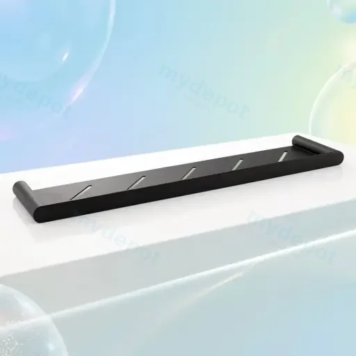Rushy Black Round Stainless Steel Shelf