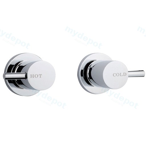 Rund Premium Dr Brass Wall Top Assembly-Quarter Turn Chrome