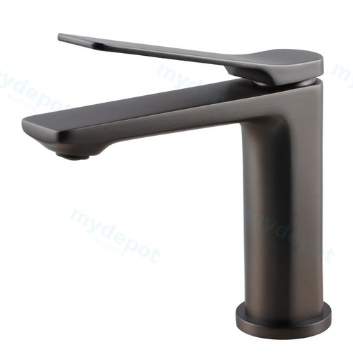 Rushy Brushed Gun Metal Grey Basin Mixer