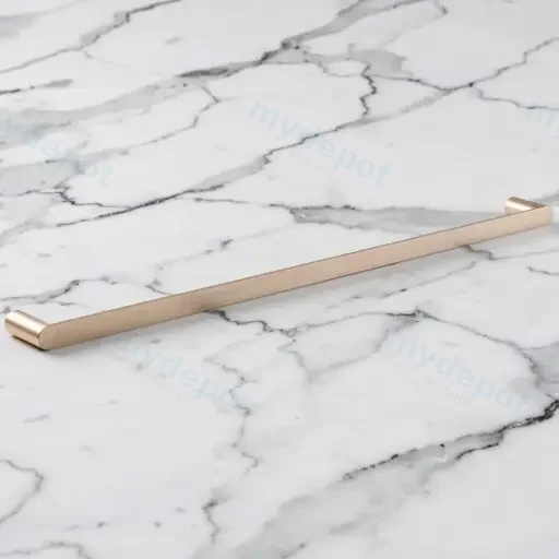 Rushy Brushed Nickel Single Towel Rail 800mm