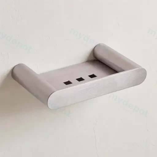 Rushy Brushed Nickel Soap Dish Holder