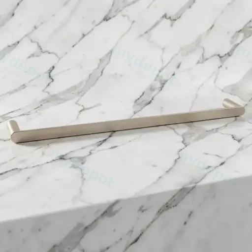 Rushy Brushed Nickel Single Towel Rail 600mm