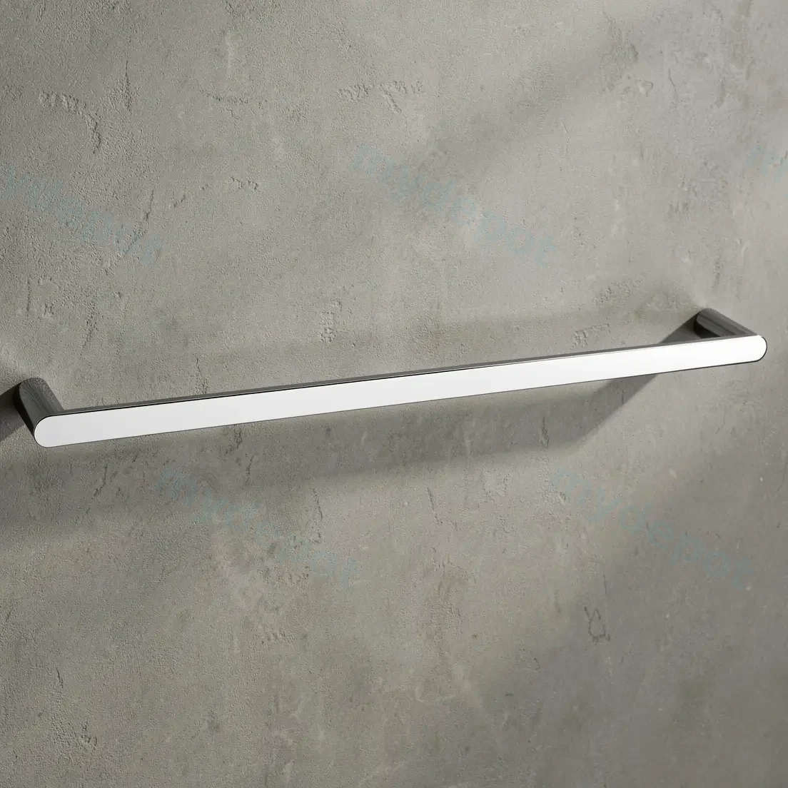 Rushy Chrome Single Towel Rail 600mm
