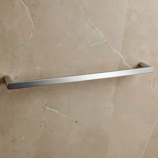 Rushy Chrome Single Towel Rail 800mm