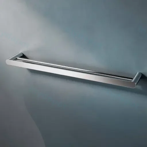 Rushy Chrome Double Towel Rail 600mm
