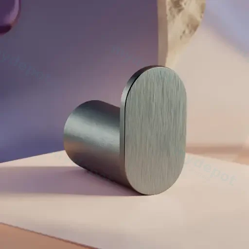 Rushy Gun Metal Grey Round Robe Hook