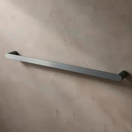 Rushy Gun Metal Grey Single Towel Rail 800mm