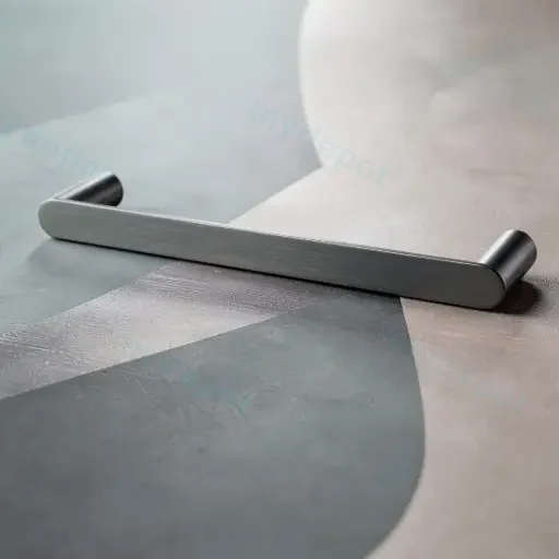 Rushy Gun Metal Grey Towel Rail 300mm