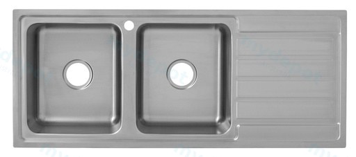 Seto Double Bowl Single Drainer Sink 1200x500x200mm Left Hand Bowl (304 Stainless Steel）